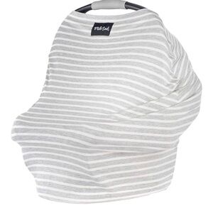 Milk Snob 5 in 1 Gray and White Striped Kids Car Seat Cover